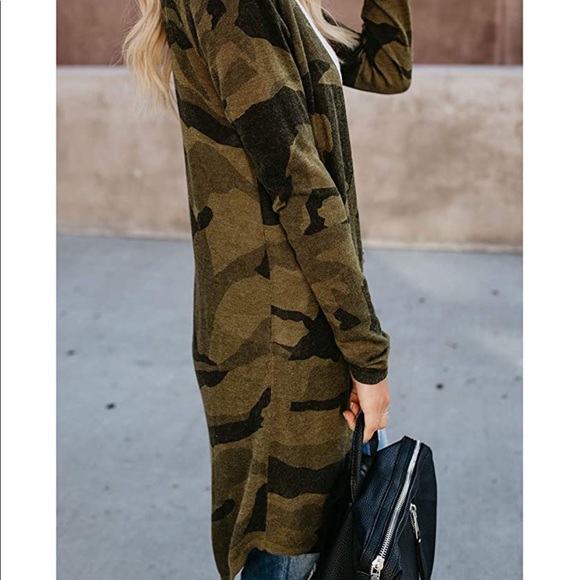Long Camo Cardigan - Picture 3 of 5